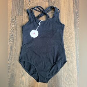 NWT Leotard Zaclotre 150 Black Strappy Bodysuit for Dance and Gymnastics